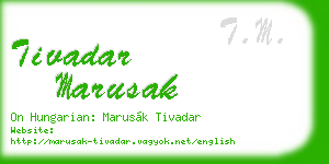 tivadar marusak business card